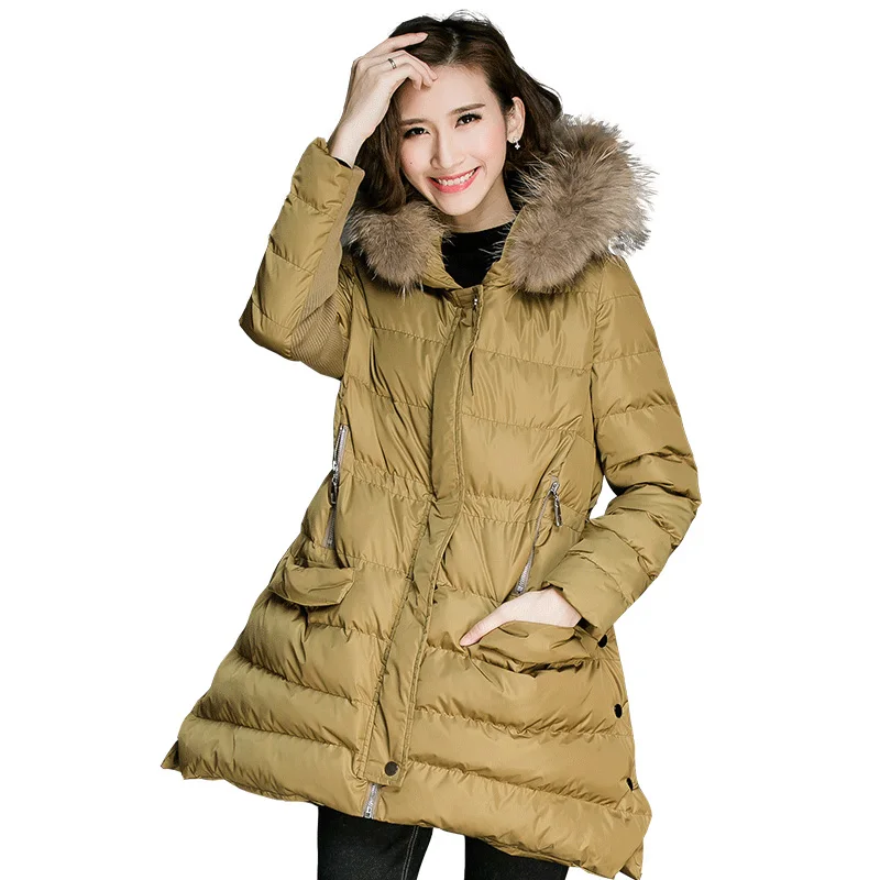 XL 5XL Plus Size Women Parka Coat 2016 Autumn Winter Thick Female