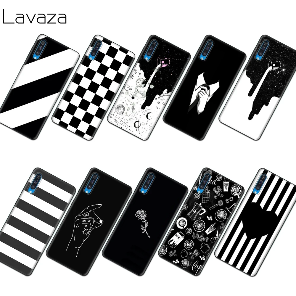 

Lavaza black and white Soft TPU Case for Samsung Note A3 A5 A6 A7 A8 A9 8 9 J6 A10s A20s A30s A40s A50s 10 A70 Plus