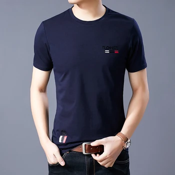 

2020 New Fashion Brand Tshirt Men Solid Color O Neck Summer Street Style Tops Trends Top Grade boys Short Sleeve Tee Men Clothes