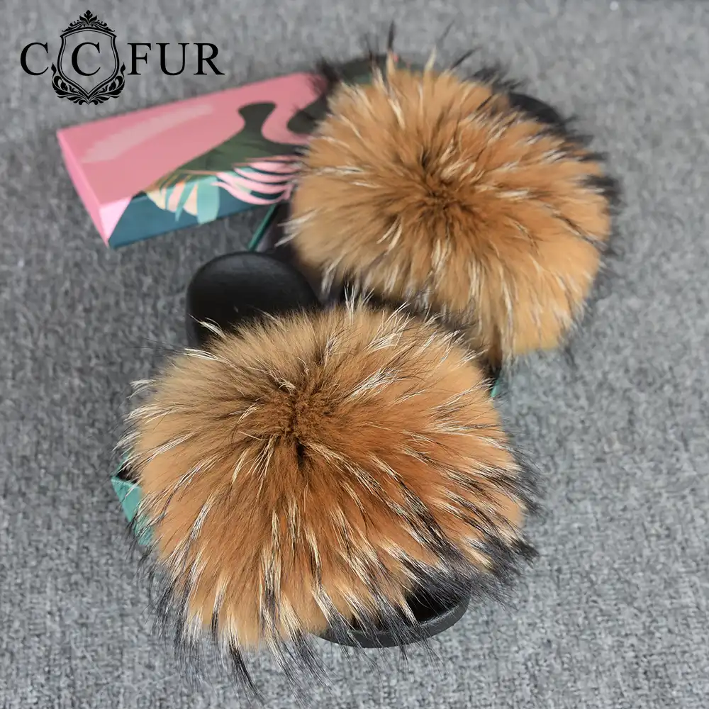 raccoon fur slides aliexpress