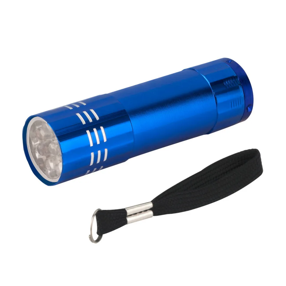 Горячая продажа алюминиевый портативный УФ Ультра Blacklight 9 светодиодный фонарик
