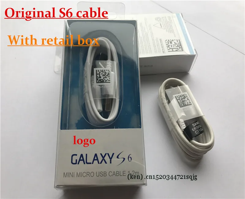 

100Pcs 100% Original 1.2m Micro USB Fast Charger Cable Data Sync fast charging for Samsung Galaxy S6 7 Note 4 5 Edge S4 with box