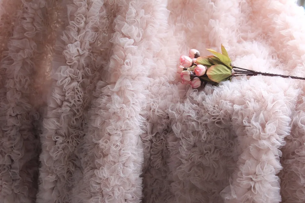 Свадебные декорации, свадебная Опора 3D Обнаженная розовая гофрированная ткань, высокая мода ткань для платья, фон для фотосъемки
