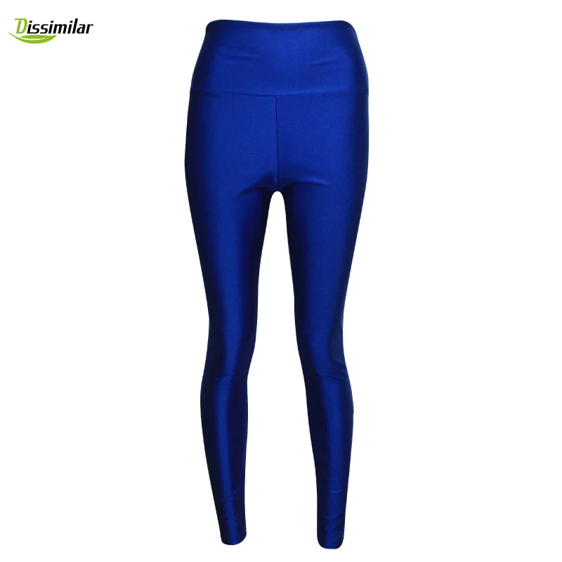 NEW High-Waisted Fluorescence Leggings Solid Color Disco Pants S/M/L/XL leggings for women