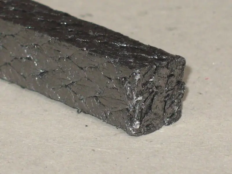 rope/braided  6mm Square x 1m long graphite Gland packing 