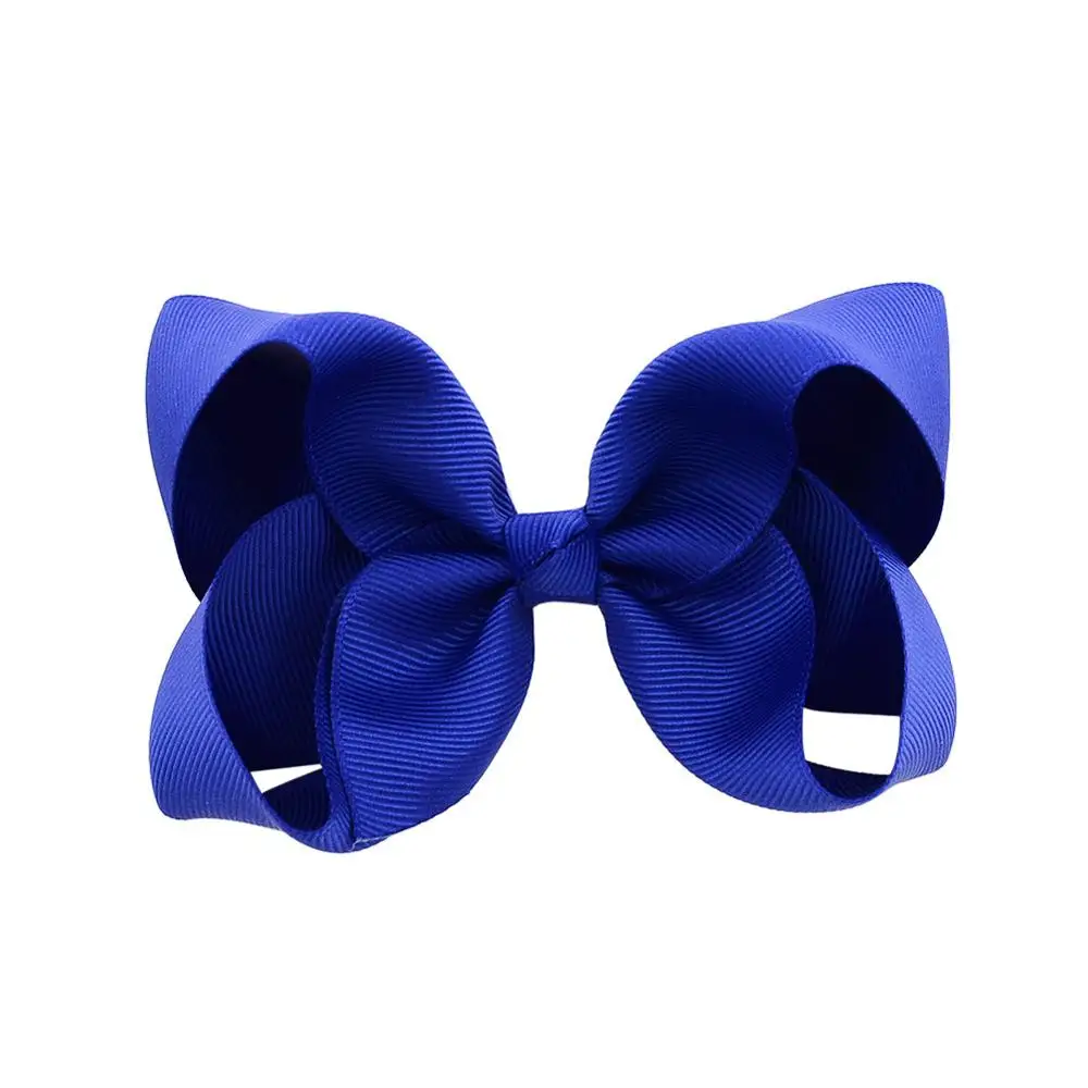 sapphire blue Ruoshui 40 шт 4 дюйма Девушки Твердые Ленточные заколки для волос банты для девочек аксессуары для волос детские заколки эксклюзивная заколка для волос Тиара - Цвет: sapphire blue