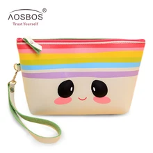 Lovely Cartoon PU Cosmetic Bag Waterproof Travel Makeup Bag Organizer Casual Portable Toiletry Kits Necessaire Women Beauty Case
