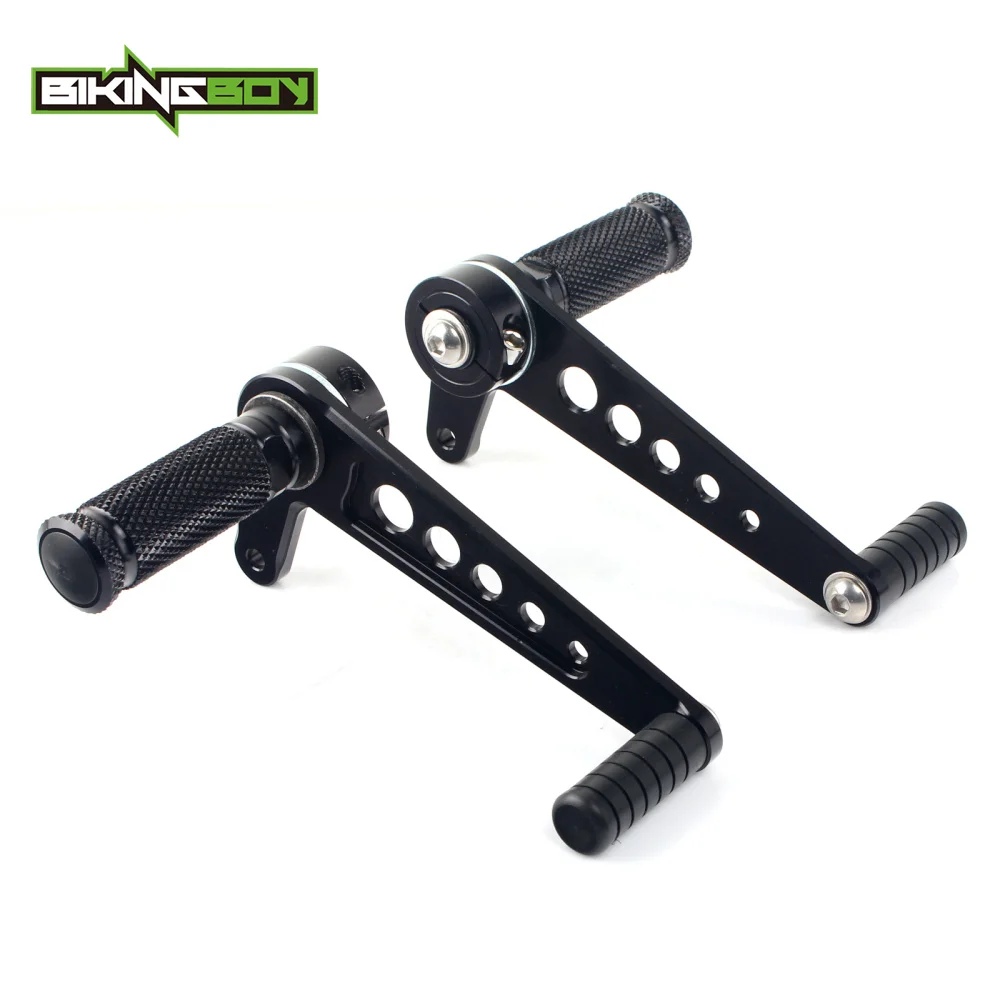 BIKINGBOY алюминиевая заготовка с ЧПУ универсальные Кафе Racer Rearsets подножки заднего