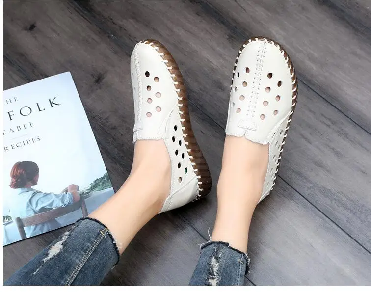 Chaussures femme ete/; женская обувь; обувь из натуральной кожи на плоской подошве; женские повседневные лоферы на плоской подошве; кожаная Рабочая обувь на плоской подошве; c41