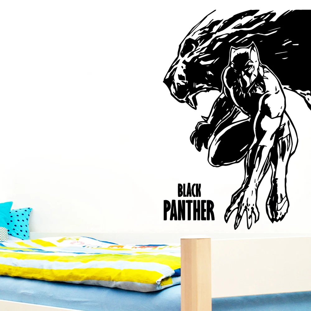 Free Shipping Black Panther Vinyl Wall Stickers Wall Decals For Kids