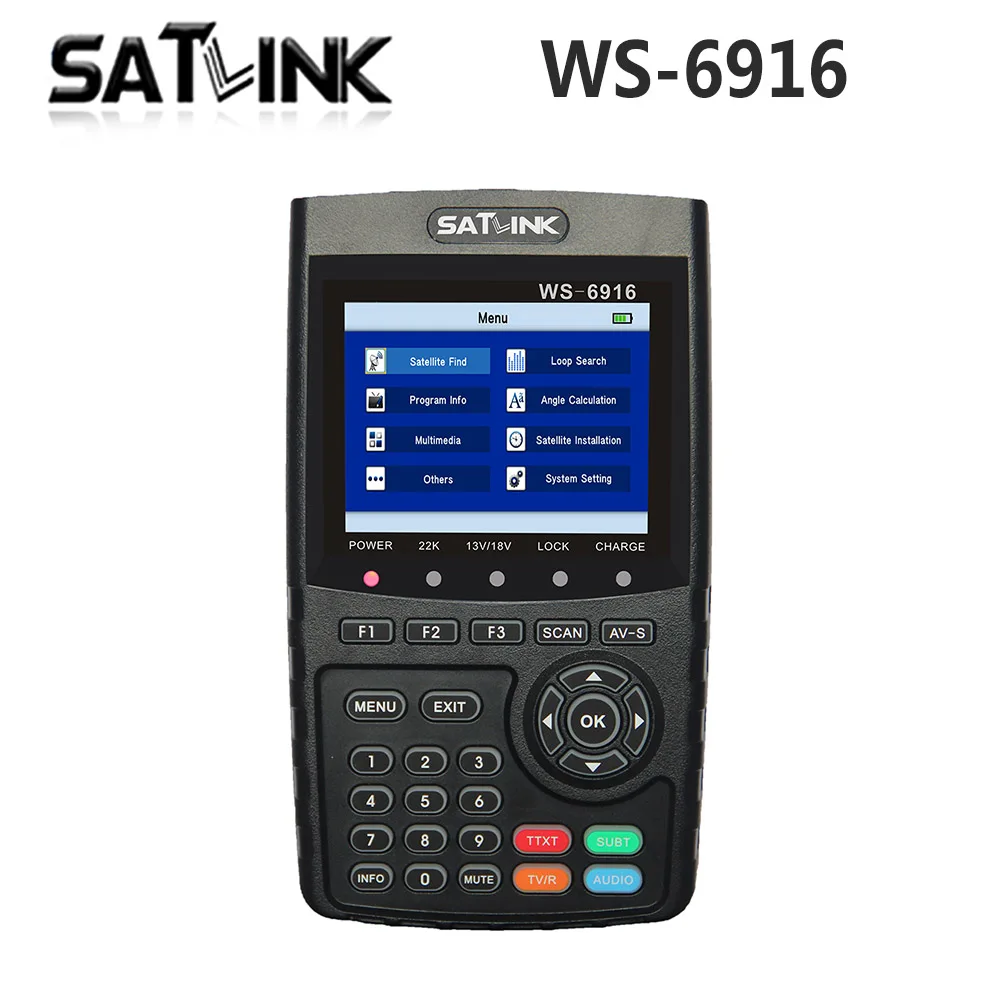 Original Satlink WS 6916 Satellite Finder DVB-S2 MPEG-2/MPEG-4 Satlink WS-6916 High Definition Satellite meter TFT LCD Screen