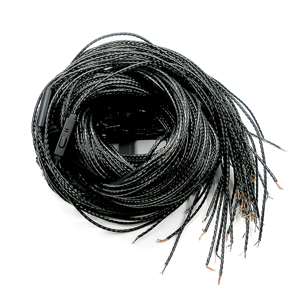 

FENGRU DIY 1.25M Replacement wire Audio Cable Headphone Repair Wire DIY Headphone Earphone Maintenance Wire with mic
