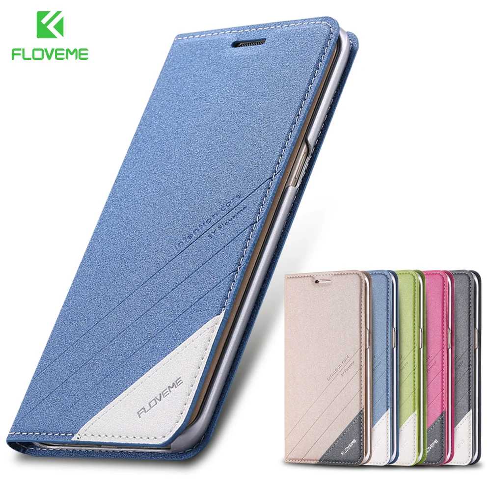 

FLOVEME Flip Phone Case For Samsung Galaxy S6 S7 Edge Case Magnetic Stand Wallet Card Slot Pouch For Galaxy S8 S9 Plus Note 8 9
