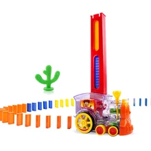 Домино Поезд Модель автомобиля игрушки автоматические наборы 60 шт. красочные домино блоки игра с нагрузкой картридж игрушки для детей Подарки для детей