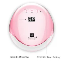 Ультрафиолетовые светодиодные лампы для маникюра 80 Вт Rainbow5 красный Смарт Сенсор 30 светодиодный s Электрическая Сушка Для ногтей свет льдинка светильник 365+ 405nm 110-240 V машина