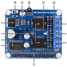 Waveshare RPi плата драйвера двигателя Raspberry Pi A+/B+/2B/3B/3B+ плата расширения двигателя постоянного тока для DIY Mobil робота/шагового двигателя