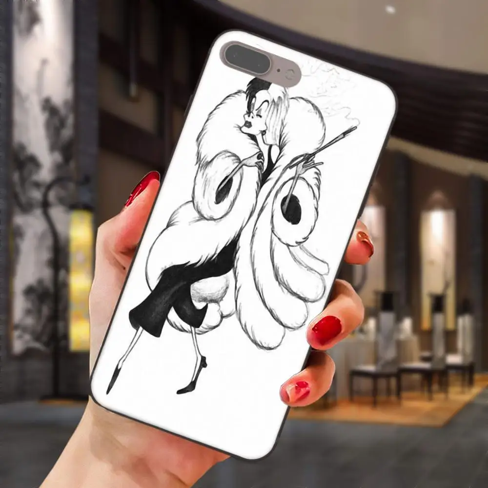Мягкие ТПУ чехлы накладки Cruella мультфильм для Samsung Galaxy Note 4 8 9 G313 S3 S4 S5 S6 S7 S8 S9 S10 Edge Plus