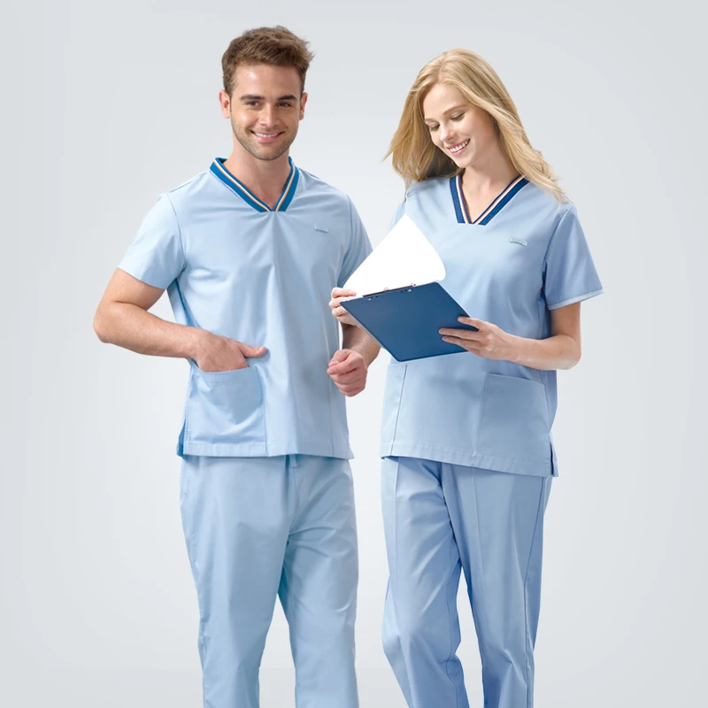 EDS Sporty Medical Uniforms Nurse Doctor Scrub Sets Student Graduation Outfit Dentist Clinic