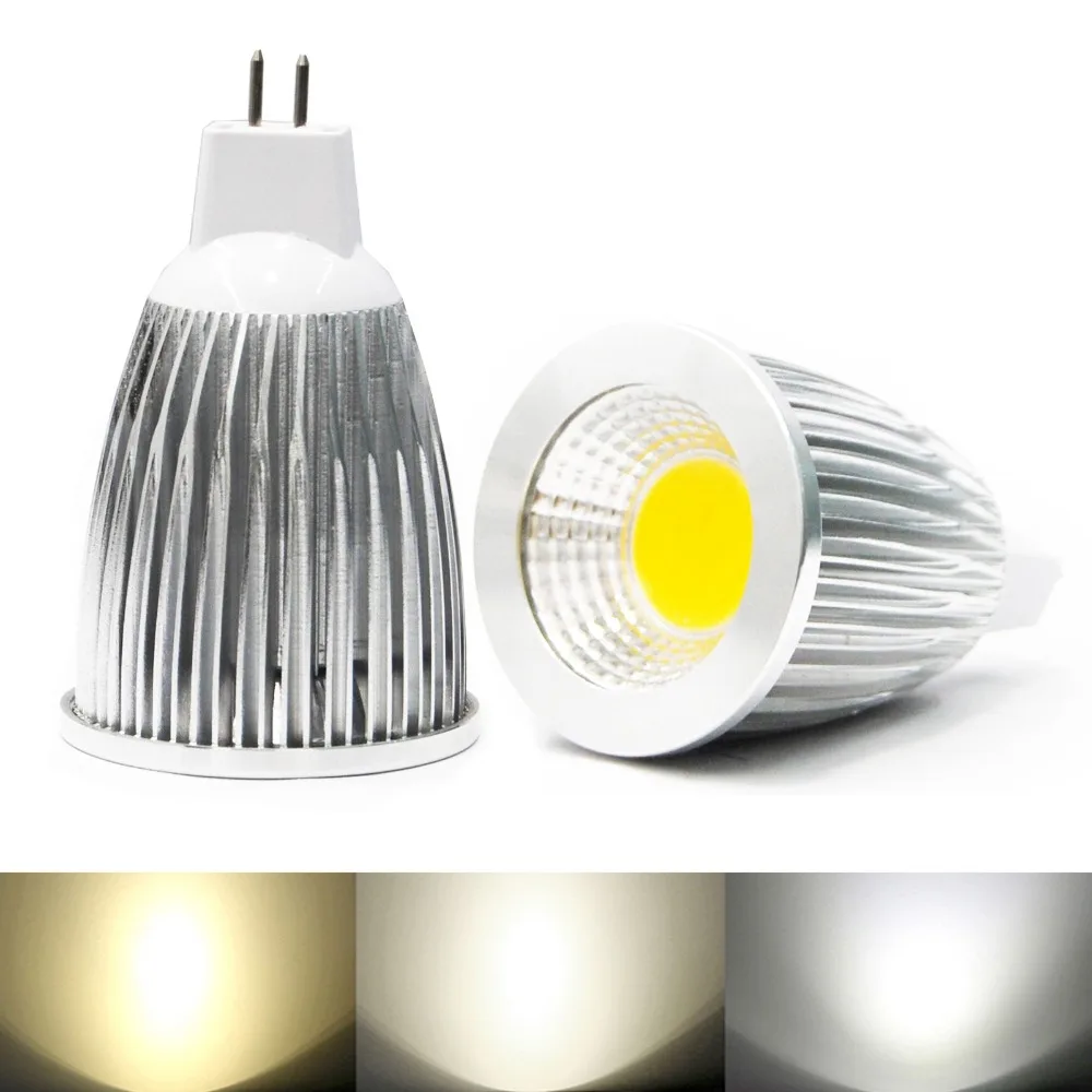 Высокая мощность лампада СИД MR16 COB 9 Вт 12 Вт 15 Вт Dimmable Cob прожектор теплый белый/чистый белый/холодный белый MR 16 12 В лампа