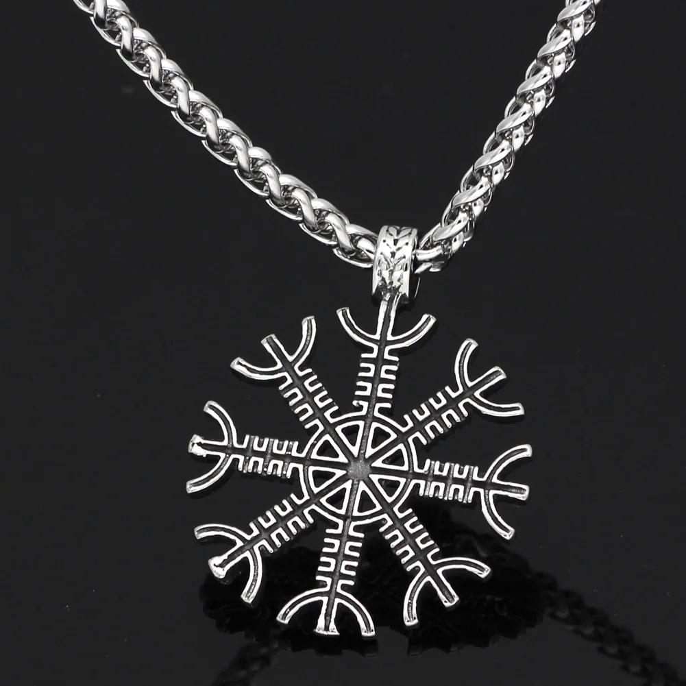 

Nordic viking odin symbol vegvisir amulet stainless steel pendant necklace