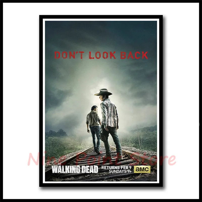 The Walking Dead series White Coated Paper Posters Bar Cafe Home Decor Painting Wall Sticker Frameless