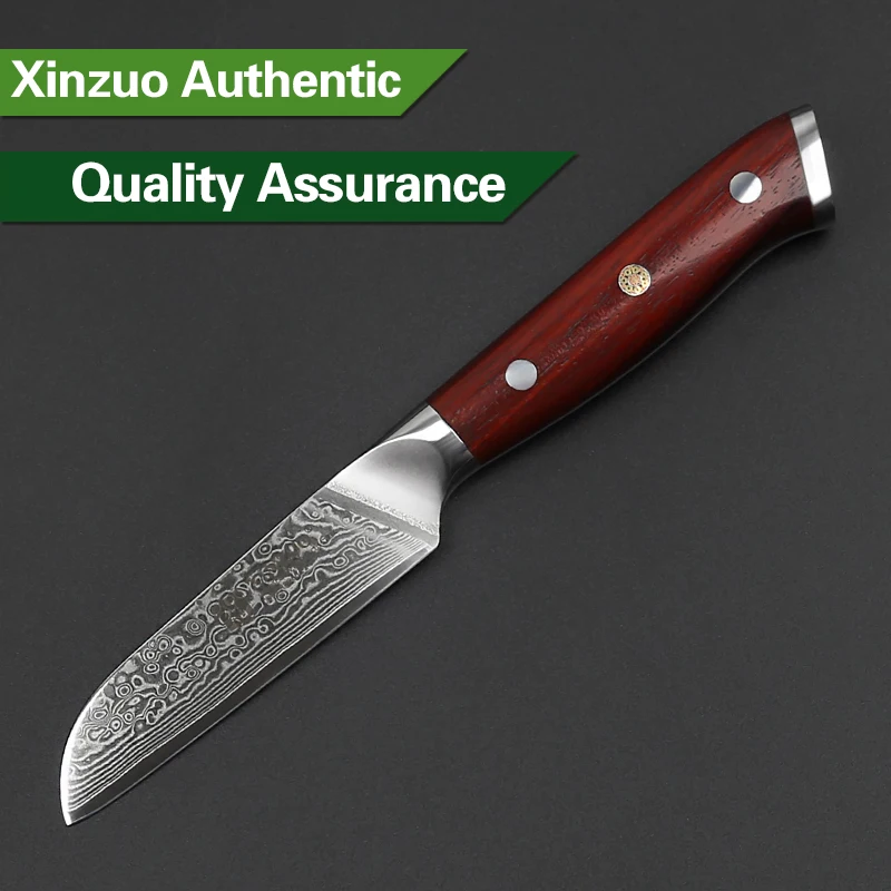 XINZUO 3 5 &quotдюймовый нож для очистки овощей Япония Дамаск VG10 сталь новейший фруктов