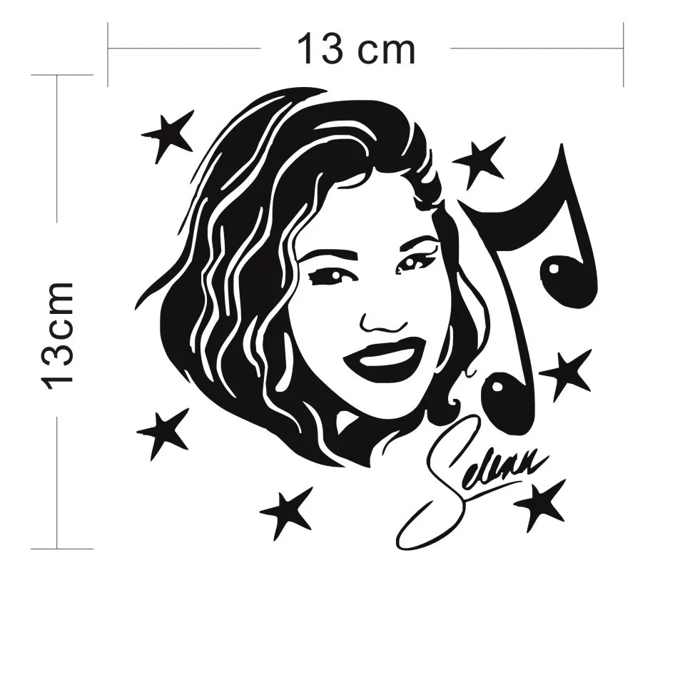 Cunymagos Selena Quintanilla Singer Actress Music Fashion Car Sticker Creative Car Auto Motorcycle Car Vinyl Stickers 13cm13cm (2)