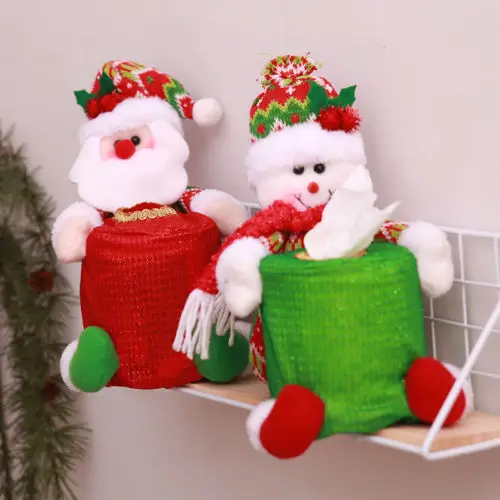 

Party Tissue Box Decoration Dispenser Snowman Cover Paper Storage Holder Napkin Case Organizer Christmas Xmas DIY Supplies