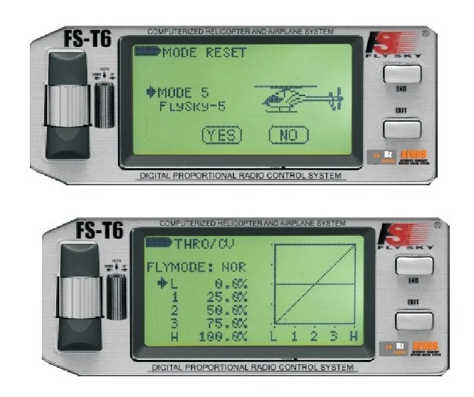 F14912/3 Flysky FS-T6 6CH 2,4G lcd передатчик R6B приемник цифровая радиосистема для радиоуправляемых вертолетов квадрокоптера планера самолетов