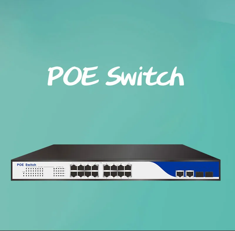 HYY7 250 w мощность встроенного 16 + 2 гигабитный коммутатор poe 1000 Мбит/с rj45/sfp для видеонаблюдения onvif nvr ip-камеры