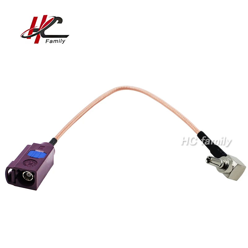 цена RG316 15cm 6in Bordeaux Fakra D jack to CRC9 male right angle Cable Assemblies