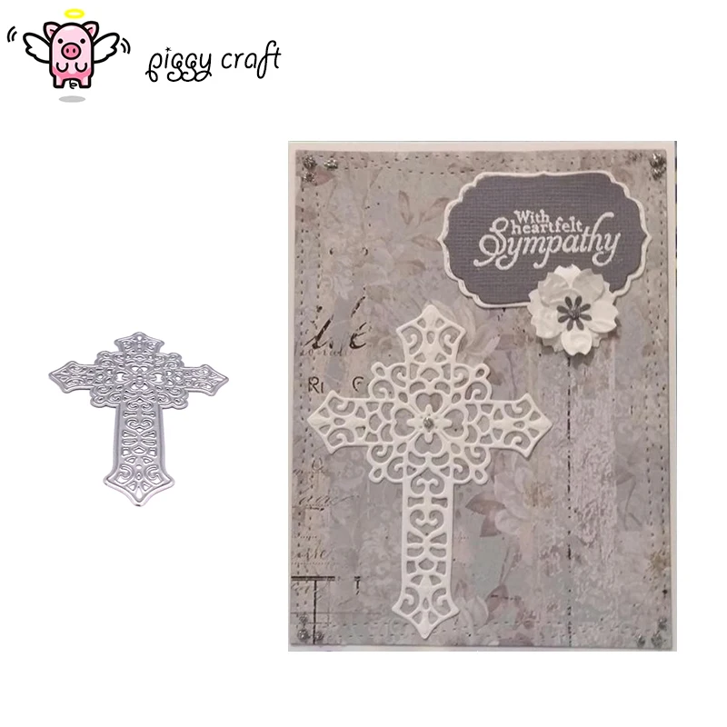 

Piggy Cross Stencil Metal Cutting Dies Stencil for DIY Scrapbooking Album Embossing Paper Cards Making Decor Crafts Die Cuts