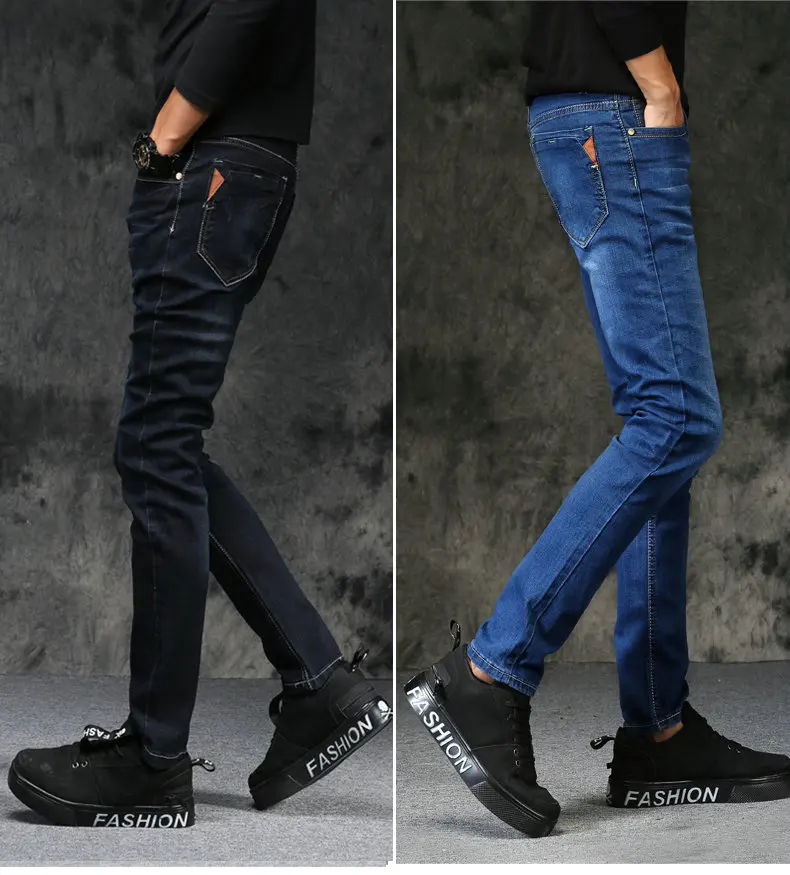 UMMEWALO/черные облегающие джинсы для мужчин, дизайнерские мягкие Стрейчевые джинсы, мужские эластичные повседневные джинсы, Мужские