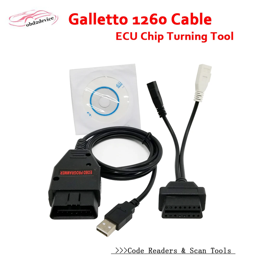 

Galletto 1260 ECU Chip Tuning cable 2-2 Pin for Audi OBD2 Flasher 1260 ECU Flasher with FTDI FT232RL obd Diagnostic tool cable