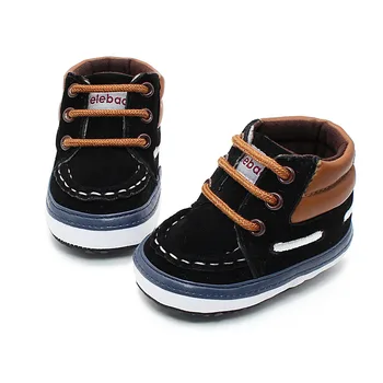 

Delebao Autumn Spring Frosted Texture Soft Bottom Toddler Shoes By Hand Baby Shoes Cotton Shoes Keep Warm Lace Up First Walkers