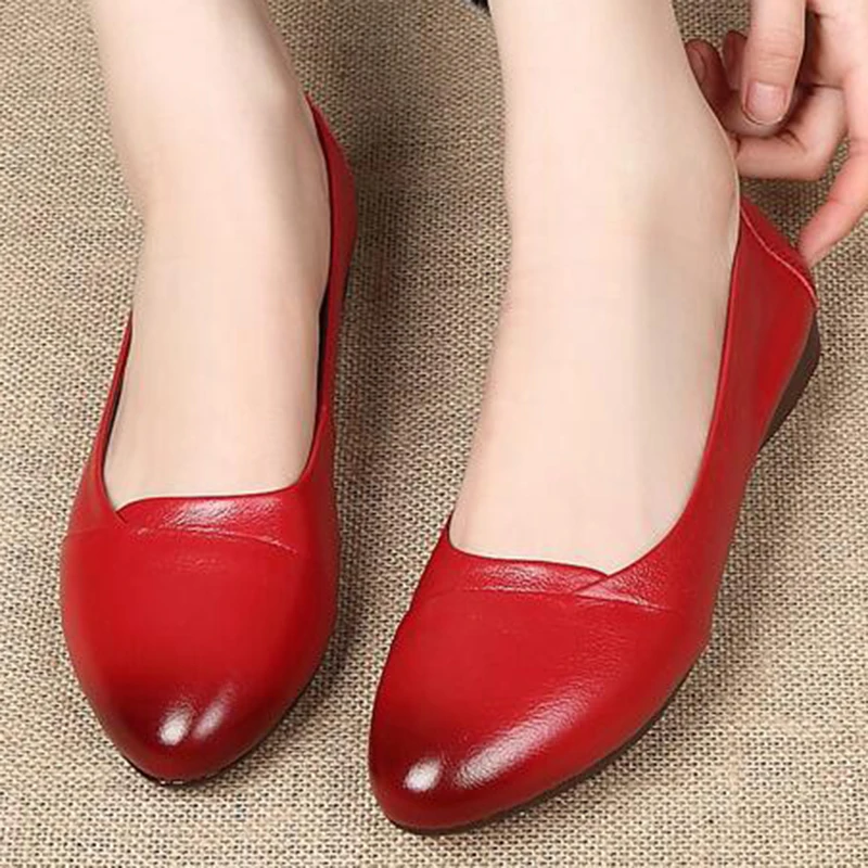 

Women Flats 2019 Moccasins Women Leather Shoes Mother Loafers Casual Female shoes woman Driving Ballet Footwear slip on dd113