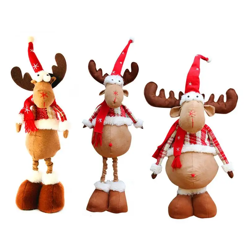 

TOPATY Christmas Santa Claus Snowman Elk Xmas Ornaments Kids Dolls Gadgets Swing Cloth Christmas For Home Decoration