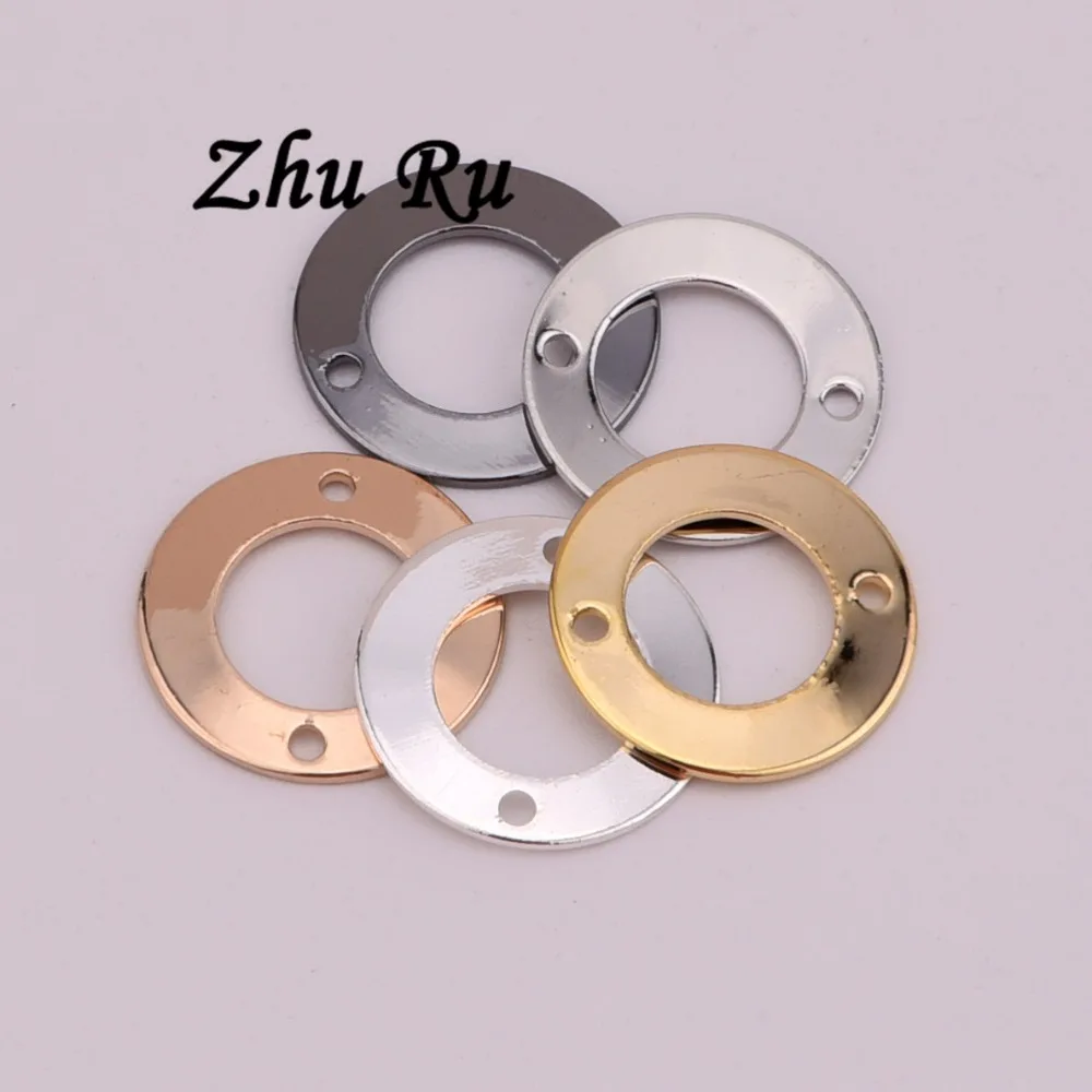 ZHU RU 20 шт./лот 12*0 5 мм медные круглые кольца гирлянда в форме гнезда ауры Сатурна
