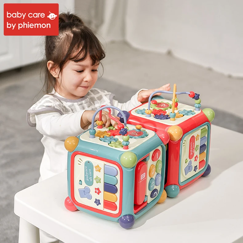 

Babycare Baby Activity Box Toddler Multifunctional Musical Toy Magic Cube Clock Geometric Blocks Sorting Educational Toys