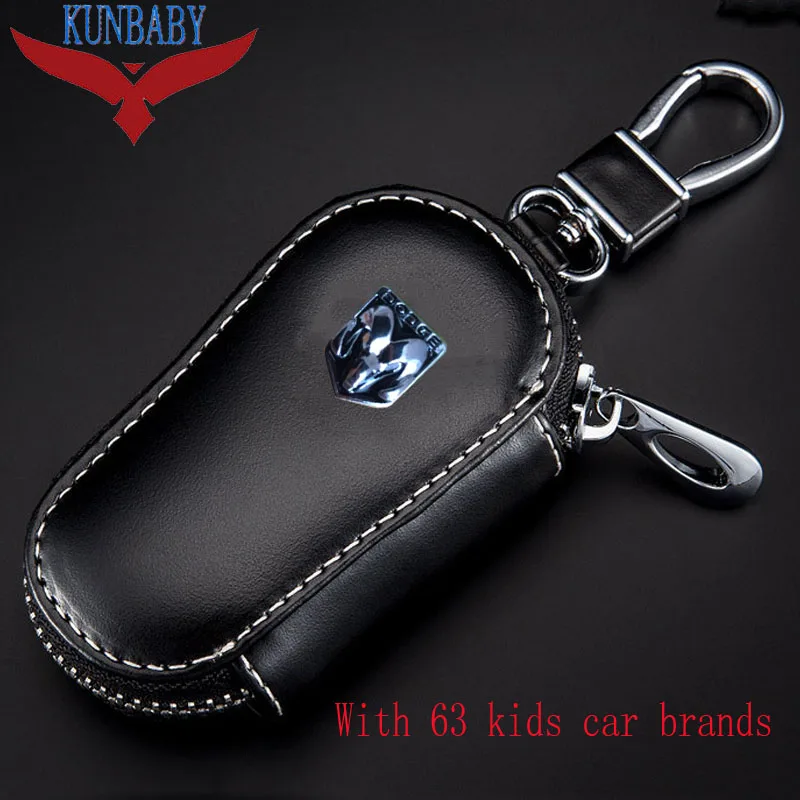 

KUNBABY Car Keys Bag Flag Keys Chains Case emblem Holder Leather Key Wallet For BMW Audi Dodge Mercedes Benz Sline AMG M Power