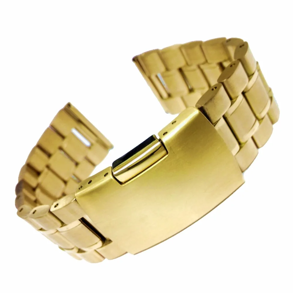 

24mm Solid Stainless Steel Watch bracelet Band Gold WB1225C24SB