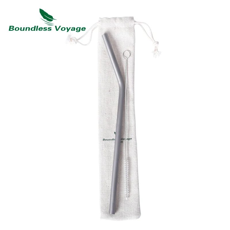 Boundless Voyage Titanium Drinking Straw Curved Bent Reusable Outdoor Camping Ultralight Water Flatware Drinkware Boundless Voyage Titanium Drinking Straw Curved Bent Reusable Outdoor Camping Ultralight Water Flatware Drinkware