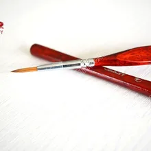 6 шт./компл. шерсть ласки Aquarelle кисть красная Короткая Деревянная Ручка кисти для художника ручка-закладка материалы для рисования художественные принадлежности