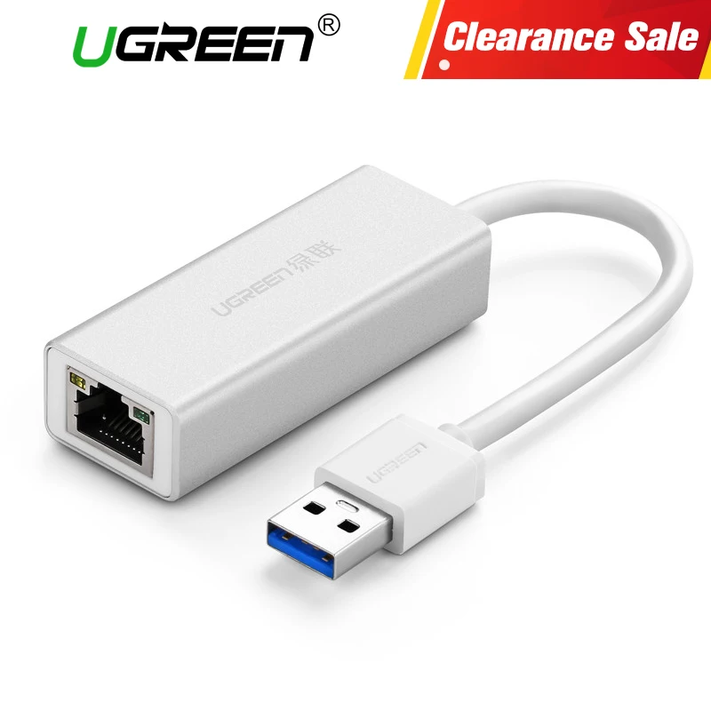 

Ugreen Aluminum USB Ethernet Adapter USB 3.0 2.0 to RJ45 Lan for Windows 7/8/10 MacBook TV Box Nintend Switch USB Network Card