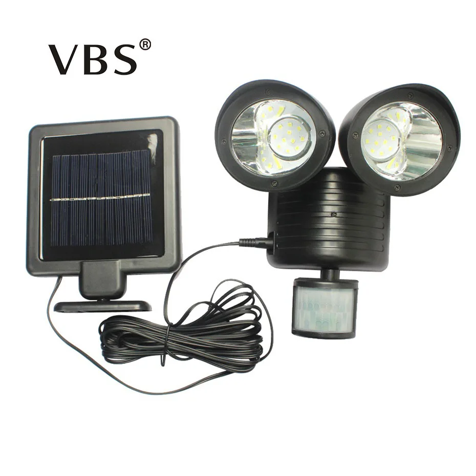 

22Leds 450 LM Led Solar Solar Lamp Motion Sensor 576g 120 Degree Light Angle Solar Wall Light Outdoor Waterproof IP44