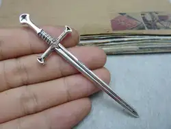 Бесплатная доставка Древний серебряный меч Размеры 26*88 мм DIY ювелирных Подвеска