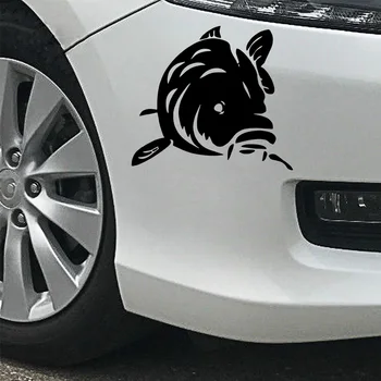 

Cute fish Car Stickers Reflective Waterproof Vinyl Funny Sticker Accessories For Mazda Cruze Peugeot