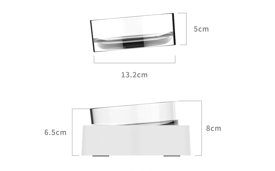 Прозрачная собачья миска для домашних питомцев, миска для воды, защита шейки, двойная миска для кошек и маленьких собак