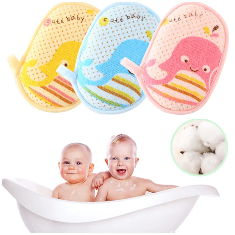 Baby Bath Towel Scrubbers Shower Soft Brushes Accessories Shower Cotton Rubbing Body Cleaning
