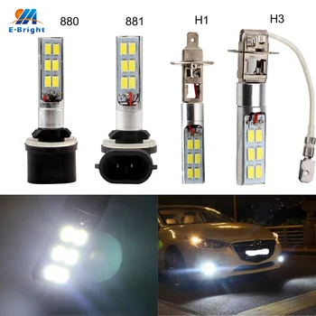 

YM E-Bright 2PCS H1 H3 5730 12 SMD 880 881 12 LED Replacement Bulbs Fog light Bulbs 12V Head light Driving Warning Fog Lamp